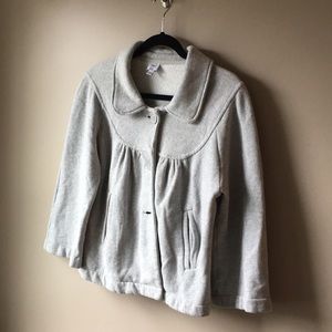 Gray 3/4 length sleeve coat